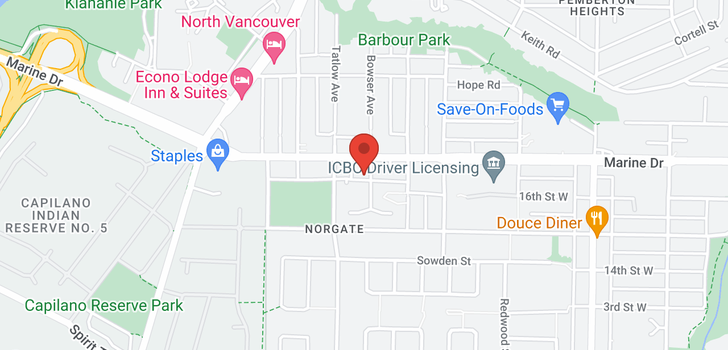 map of 104 1591 BOWSER AVENUE